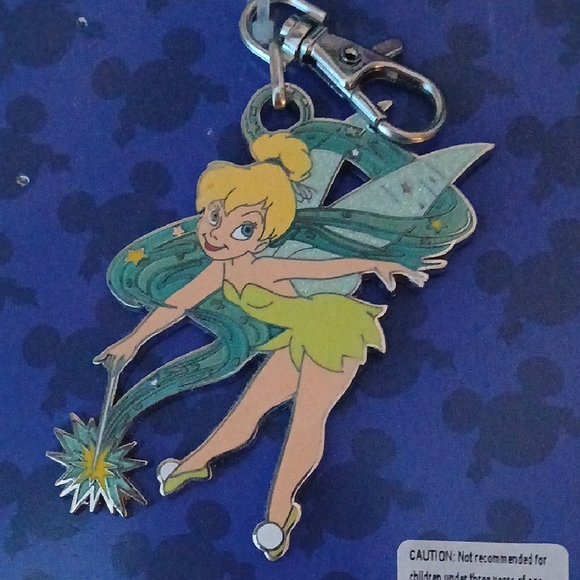 Disney Tinker Bell Green and Silver Keychain And Lanyard Pin. *Price Is Firm* - Picture 2 of 4